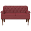 Lænestol med knap tufting Vinrød 120 x 65 x 77 cm Kunstlæder
