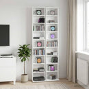 CD Skab 2 stk. Hvid 33 x 23,5 x 175 cm Konstrueret træ
