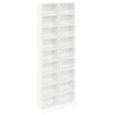 CD Skab 2 stk. Hvid 33 x 23,5 x 175 cm Konstrueret træ