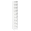 CD Skab 2 stk. Hvid 33 x 23,5 x 175 cm Konstrueret træ