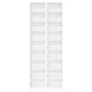 CD Skab 2 stk. Hvid 33 x 23,5 x 175 cm Konstrueret træ