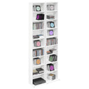CD Skab 2 stk. Hvid 33 x 23,5 x 175 cm Konstrueret træ