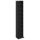 CD Skab Sort eg 33 x 23,5 x 175 cm Konstrueret træ