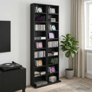CD Skab 2 stk. Sort eg 33 x 23,5 x 175 cm Konstrueret træ