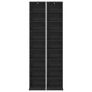 CD Skab 2 stk. Sort eg 33 x 23,5 x 175 cm Konstrueret træ