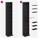 CD Skab 2 stk. Sort eg 33 x 23,5 x 175 cm Konstrueret træ
