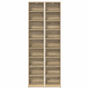 CD Skab 2 stk. Sonoma-eg 33 x 23,5 x 175 cm Konstrueret træ
