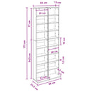 CD Skab 2 stk. Sonoma-eg 33 x 23,5 x 175 cm Konstrueret træ