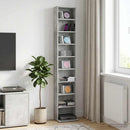 CD Skab Betongrå 33 x 23,5 x 175 cm Konstrueret træ