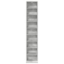 CD Skab Betongrå 33 x 23,5 x 175 cm Konstrueret træ