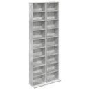 CD Skab 2 stk. Betongrå 33 x 23,5 x 175 cm Konstrueret træ