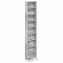 CD Skab 2 stk. Betongrå 33 x 23,5 x 175 cm Konstrueret træ