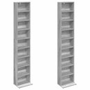 CD Skab 2 stk. Grå Sonoma 33 x 23,5 x 175 cm Konstrueret træ