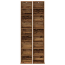 CD Skab 2 stk. Gammelt træ 33 x 23,5 x 175 cm Konstrueret træ