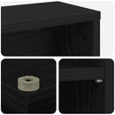 CD Skab Sort eg 65 x 23,5 x 175 cm Konstrueret træ