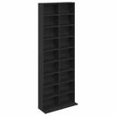 CD Skab Sort eg 65 x 23,5 x 175 cm Konstrueret træ