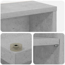 CD Skab Betongrå 65 x 23,5 x 175 cm Konstrueret træ