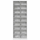 CD Skab Betongrå 65 x 23,5 x 175 cm Konstrueret træ