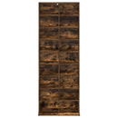 CD Skab Røget eg 65 x 23,5 x 175 cm Konstrueret træ