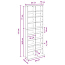 CD Skab Røget eg 65 x 23,5 x 175 cm Konstrueret træ