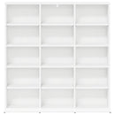 CD Skab Hvid 96 x 23,5 x 97,5 cm Konstrueret træ
