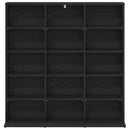 CD Skab Sort eg 96 x 23,5 x 97,5 cm Konstrueret træ