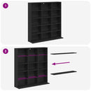 CD Skab Sort eg 96 x 23,5 x 97,5 cm Konstrueret træ