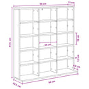 CD Skab Sort eg 96 x 23,5 x 97,5 cm Konstrueret træ