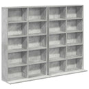 CD Skab 2 stk. Betongrå 65 x 23,5 x 97,5 cm Konstrueret træ