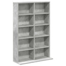 CD Skab 2 stk. Betongrå 65 x 23,5 x 97,5 cm Konstrueret træ