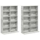 CD Skab 2 stk. Betongrå 65 x 23,5 x 97,5 cm Konstrueret træ