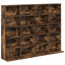 CD Skab 2 stk. Røget eg 65 x 23,5 x 97,5 cm Konstrueret træ