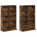 CD Skab 2 stk. Røget eg 65 x 23,5 x 97,5 cm Konstrueret træ