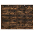 CD Skab 2 stk. Røget eg 65 x 23,5 x 97,5 cm Konstrueret træ