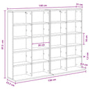 CD Skab 2 stk. Grå Sonoma 65 x 23,5 x 97,5 cm Konstrueret træ
