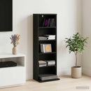 CD Skab Sort eg 33 x 23,5 x 97,5 cm Konstrueret træ