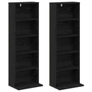 CD Skab 2 stk. Sort eg 33 x 23,5 x 97,5 cm Konstrueret træ