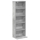 CD Skab 2 stk. Betongrå 33 x 23,5 x 97,5 cm Konstrueret træ