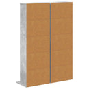 CD Skab 2 stk. Betongrå 33 x 23,5 x 97,5 cm Konstrueret træ