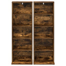 CD Skab 2 stk. Røget eg 33 x 23,5 x 97,5 cm Konstrueret træ
