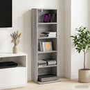 CD Skab Grå Sonoma 33 x 23,5 x 97,5 cm Konstrueret træ