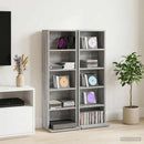 CD Skab 2 stk. Grå Sonoma 33 x 23,5 x 97,5 cm Konstrueret træ