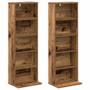 CD Skab 2 stk. Gammelt træ 33 x 23,5 x 97,5 cm Konstrueret træ