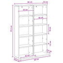 CD Skab 2 stk. Gammelt træ 33 x 23,5 x 97,5 cm Konstrueret træ