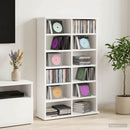 CD Skab Hvid 60 x 17 x 92 cm Konstrueret træ