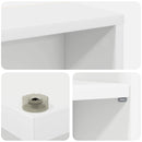 CD Skab 2 stk. Hvid 60 x 17 x 92 cm Konstrueret træ