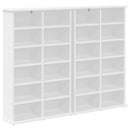 CD Skab 2 stk. Hvid 60 x 17 x 92 cm Konstrueret træ