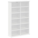 CD Skab 2 stk. Hvid 60 x 17 x 92 cm Konstrueret træ