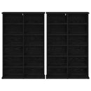 CD Skab 2 stk. Sort eg 60 x 17 x 92 cm Konstrueret træ