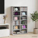 CD Skab Betongrå 60 x 17 x 92 cm Konstrueret træ